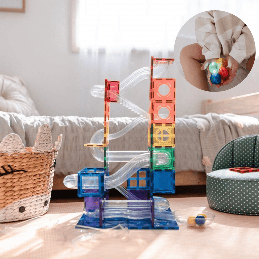 Connetix Tiles 92 Piece Rainbow Ball Run Pack