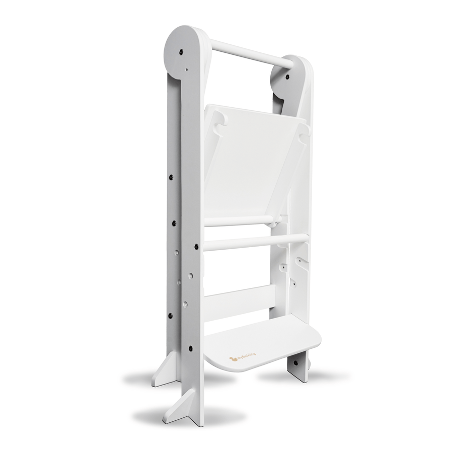 My Duckling Deluxe Folding Adjustable Learning Tower - White