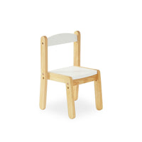 My Duckling Montessori Kids Wooden Chair - White/Natural