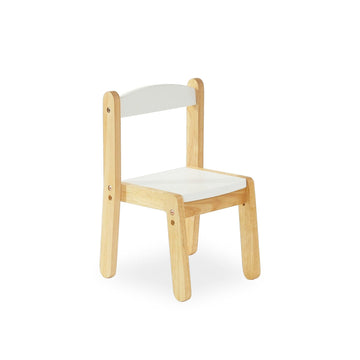 My Duckling Montessori Kids Wooden Chair - White/Natural
