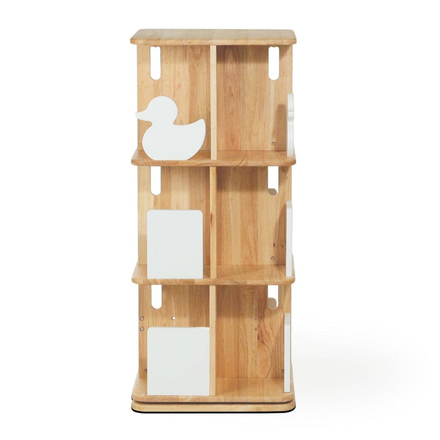 My Duckling Montessori Rotating Bookcase - Natural/White