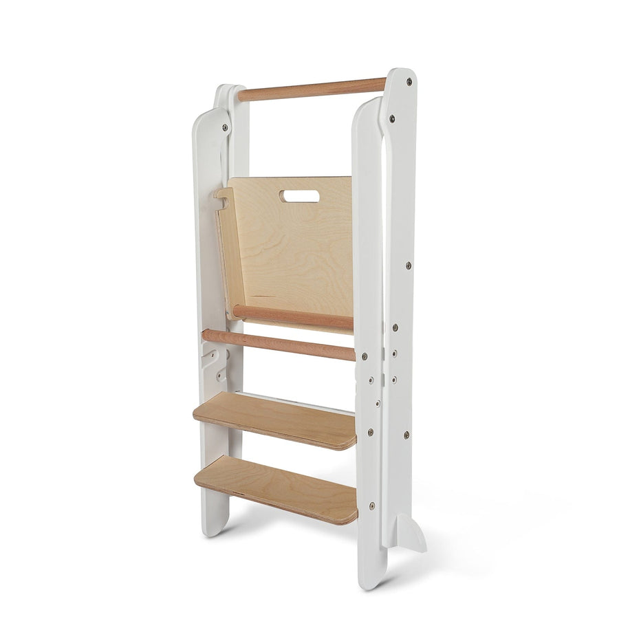 Toypark Folding Learning Tower - White/Natural
