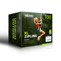Trelines Zipline Quickset With Brake - Easy Setup and Takedown 30m