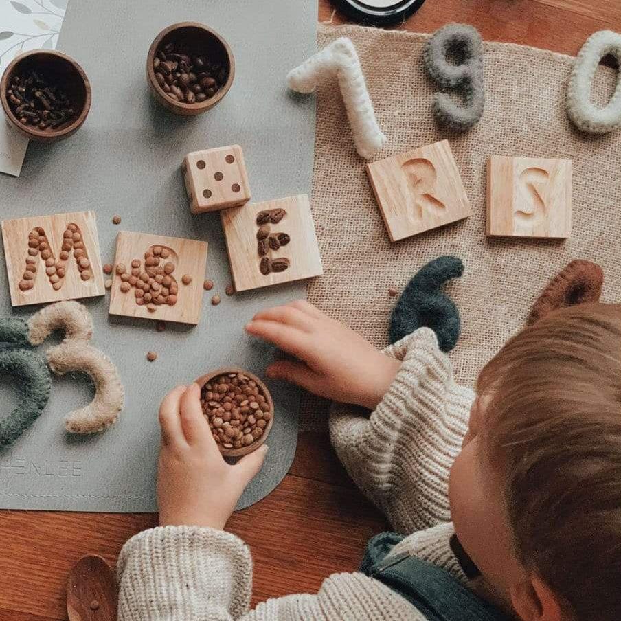 QToys Capital Letter Spelling Tiles