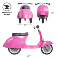 Ambosstoys Primo Classic Pink Ride-On  (Leather Seat)