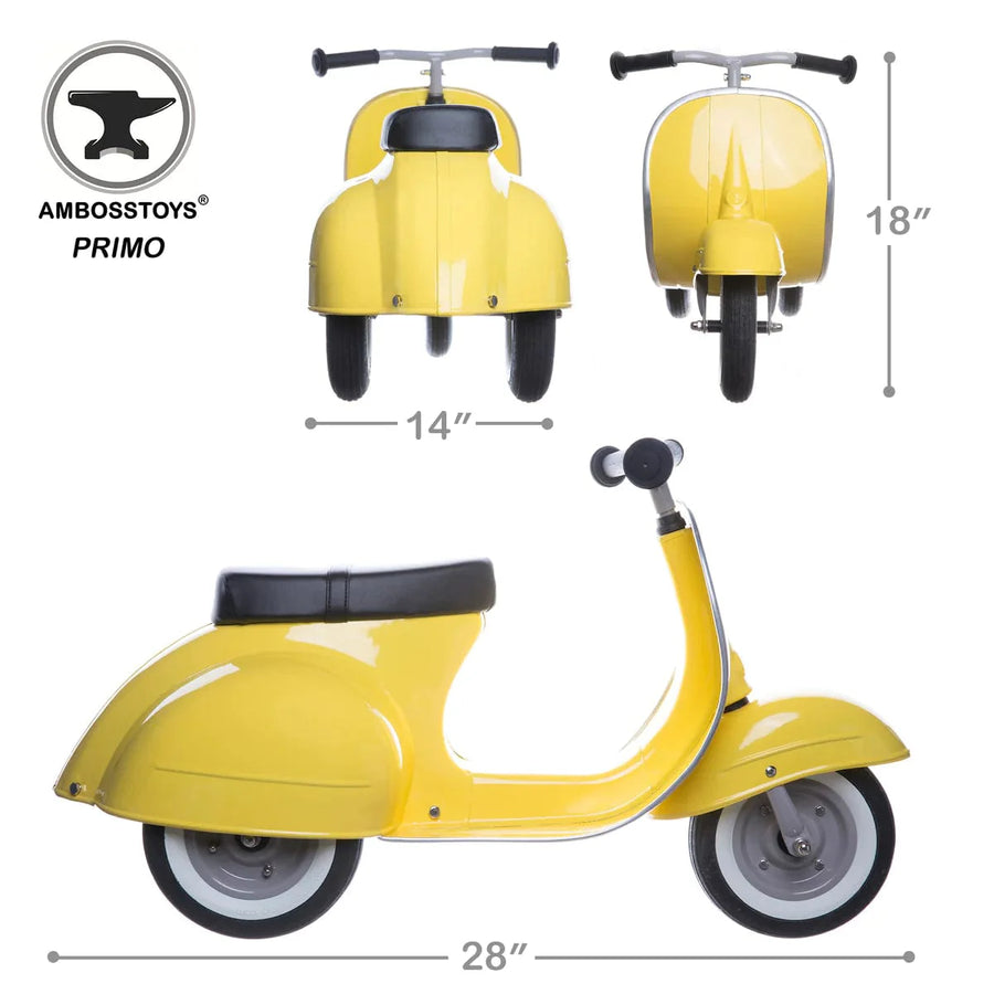 Ambosstoys Primo Classic Yellow Ride-On  (Leather Seat)
