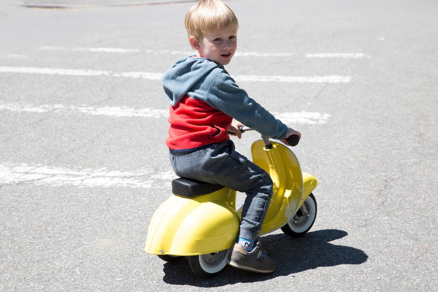 Ambosstoys Primo Classic Yellow Ride-On  (Leather Seat)
