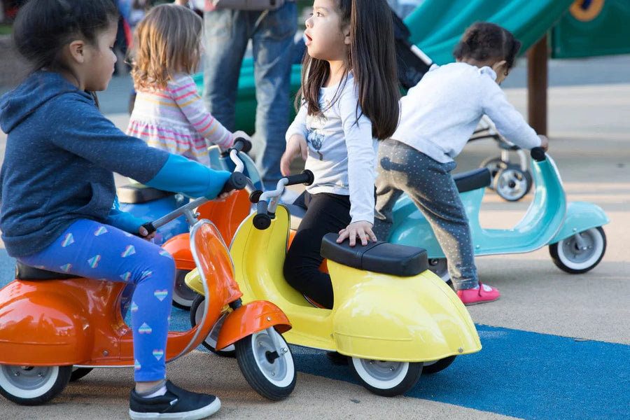 Ambosstoys Primo Classic Yellow Ride-On  (Leather Seat)