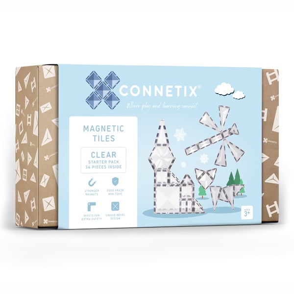 Connetix Tiles 36 Piece Clear Pack Bundle