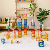Connetix Tiles 92 Piece Rainbow Ball Run Pack