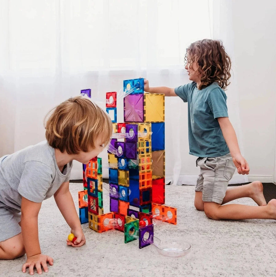 Connetix Tiles 92 Piece Rainbow Ball Run Pack