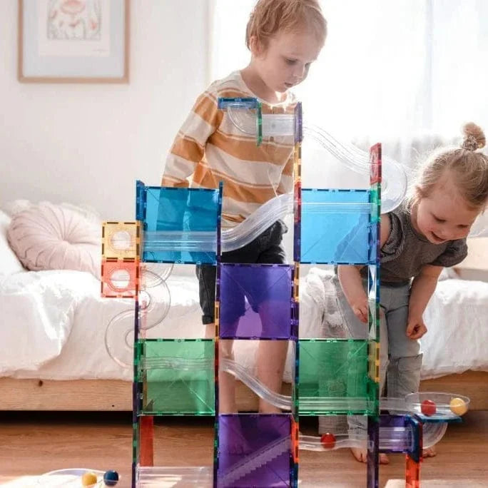 Connetix Tiles 92 Piece Rainbow Ball Run Pack
