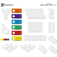 Connetix Tiles 92 Piece Rainbow Ball Run Pack