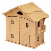 Drewart Doll House with Doors  Natural Roof