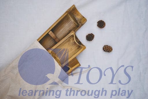 QToys Bamboo Sorting Trays Set Of 3