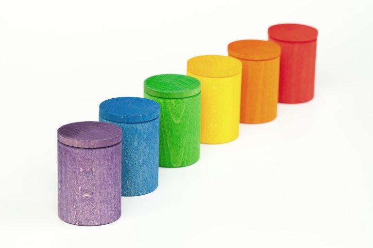 Grapat 6 Colour Cups With Cover