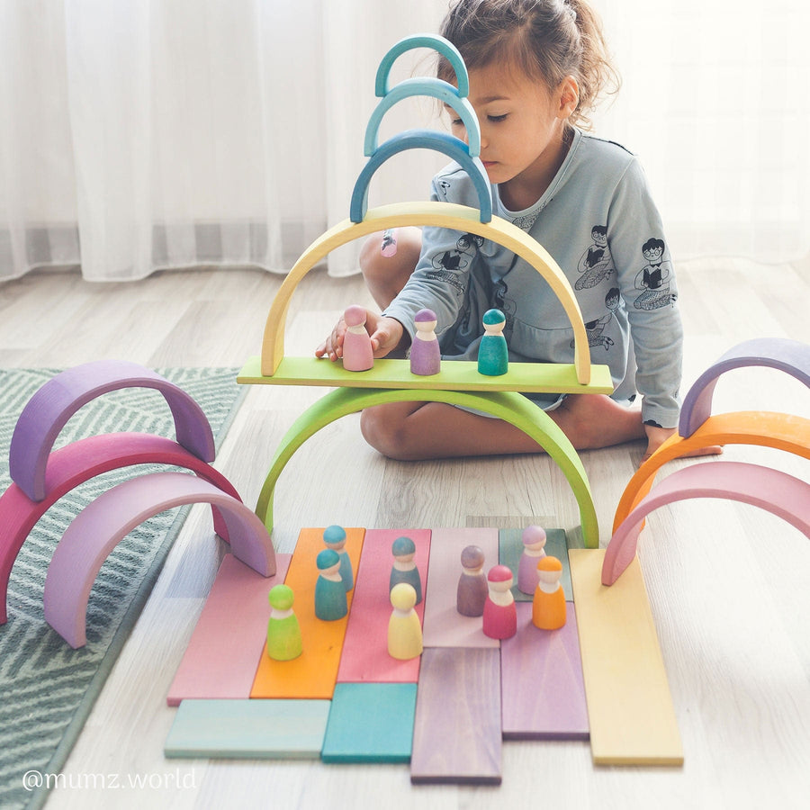 Grimm's Rainbow Pastel Large 12 pieces