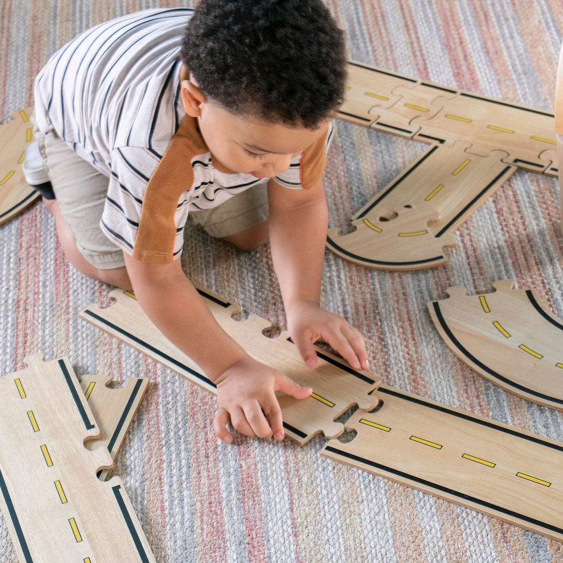 Guidecraft Double-sided Roadway System - 42 pc. set