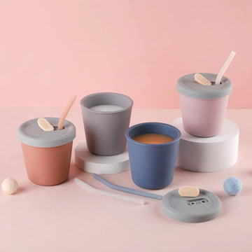 HAAKAA Silicone Sippy Straw Cup (150ml)
