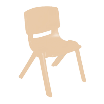 VIVAIO Happy Resin Chairs - Almond Chair 34.5 cm