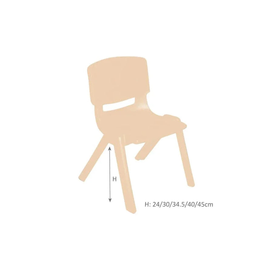 VIVAIO Happy Resin Chairs - Almond Chair 30 cm
