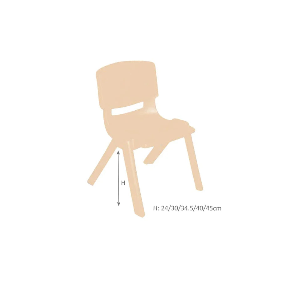 VIVAIO Happy Resin Chairs - Almond Chair 40 cm