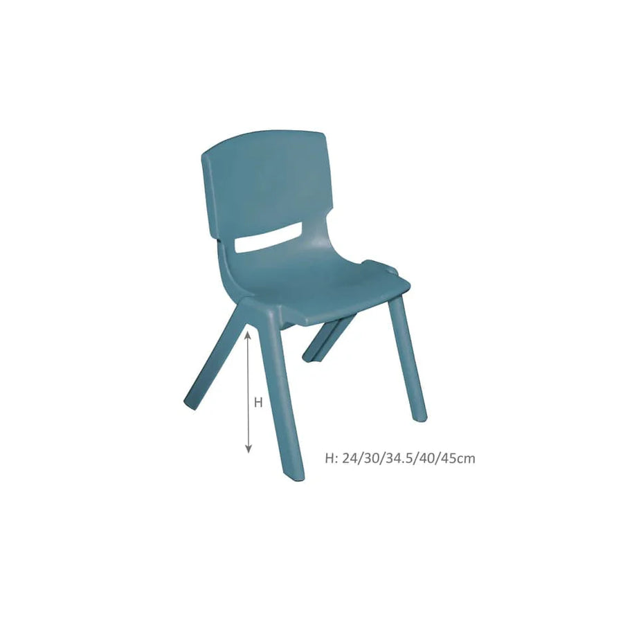 VIVAIO Happy Resin Chairs - Slate Chair 34.5 cm