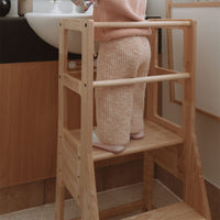 My Duckling Solid Wood Adjustable Learning Tower 3in1 - Deluxe(Rectangle Stool Handle)