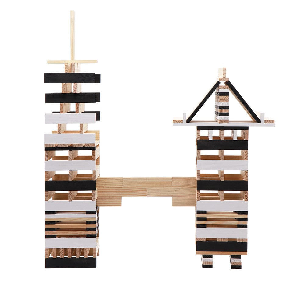 KAPLA Blocks Building Planks - 100 Black & White Set