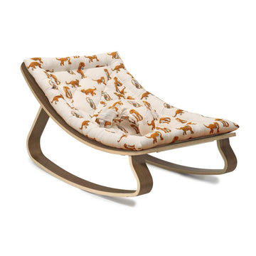 Charlie Crane Levo Baby Rocker in Walnut - Jaguar