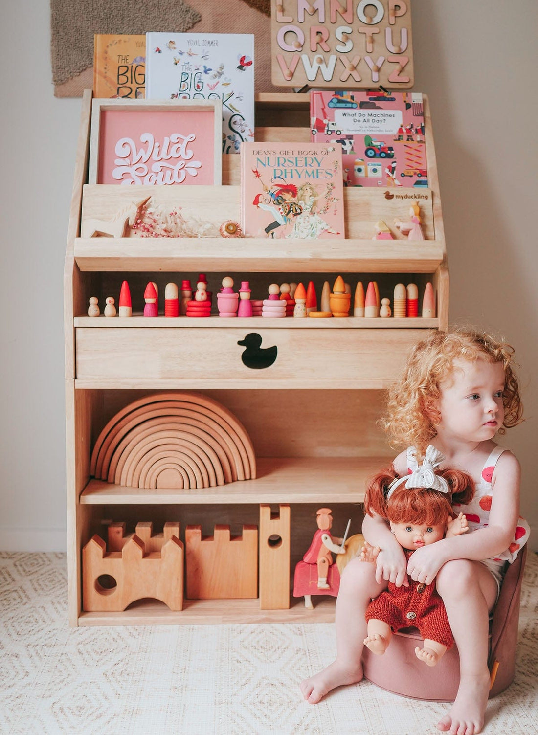 My Duckling Solid Wood 2in1 Display Bookcase (Duck)
