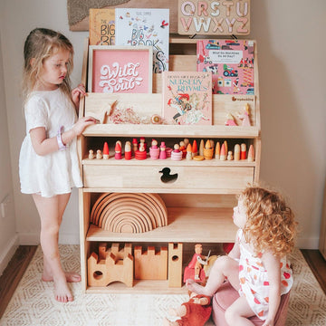 My Duckling Solid Wood 2in1 Display Bookcase (Duck)