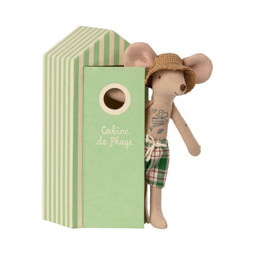 Maileg Beach Mouse Dad in Cabin