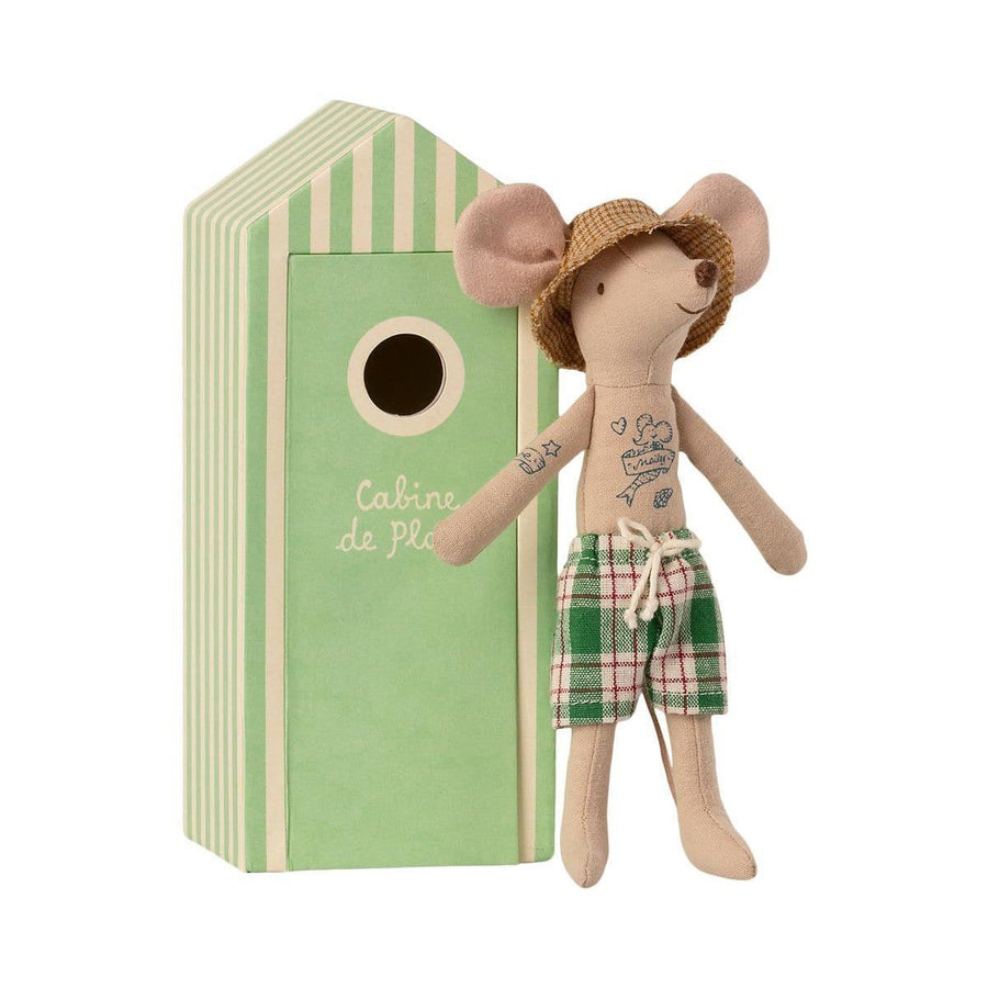 Maileg Beach Mouse Dad in Cabin