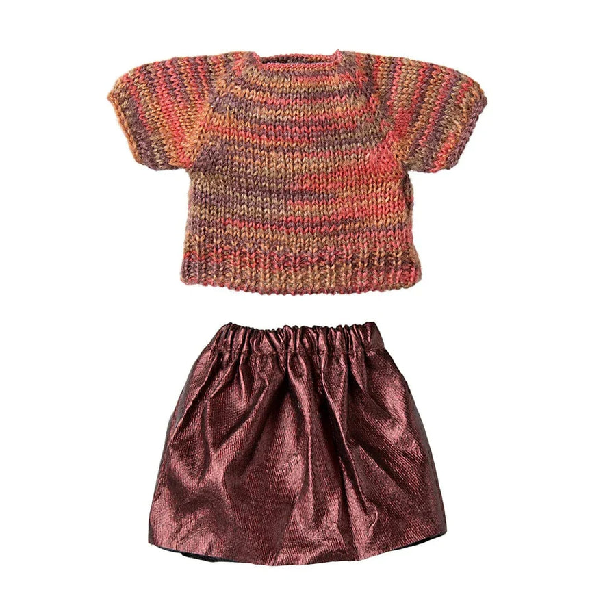 Maileg Skirt and Knitted Blouse Mum Mouse