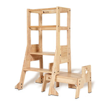 My Duckling Solid Wood Adjustable Learning Tower 3in1 - Deluxe (Duck Stool Handle)