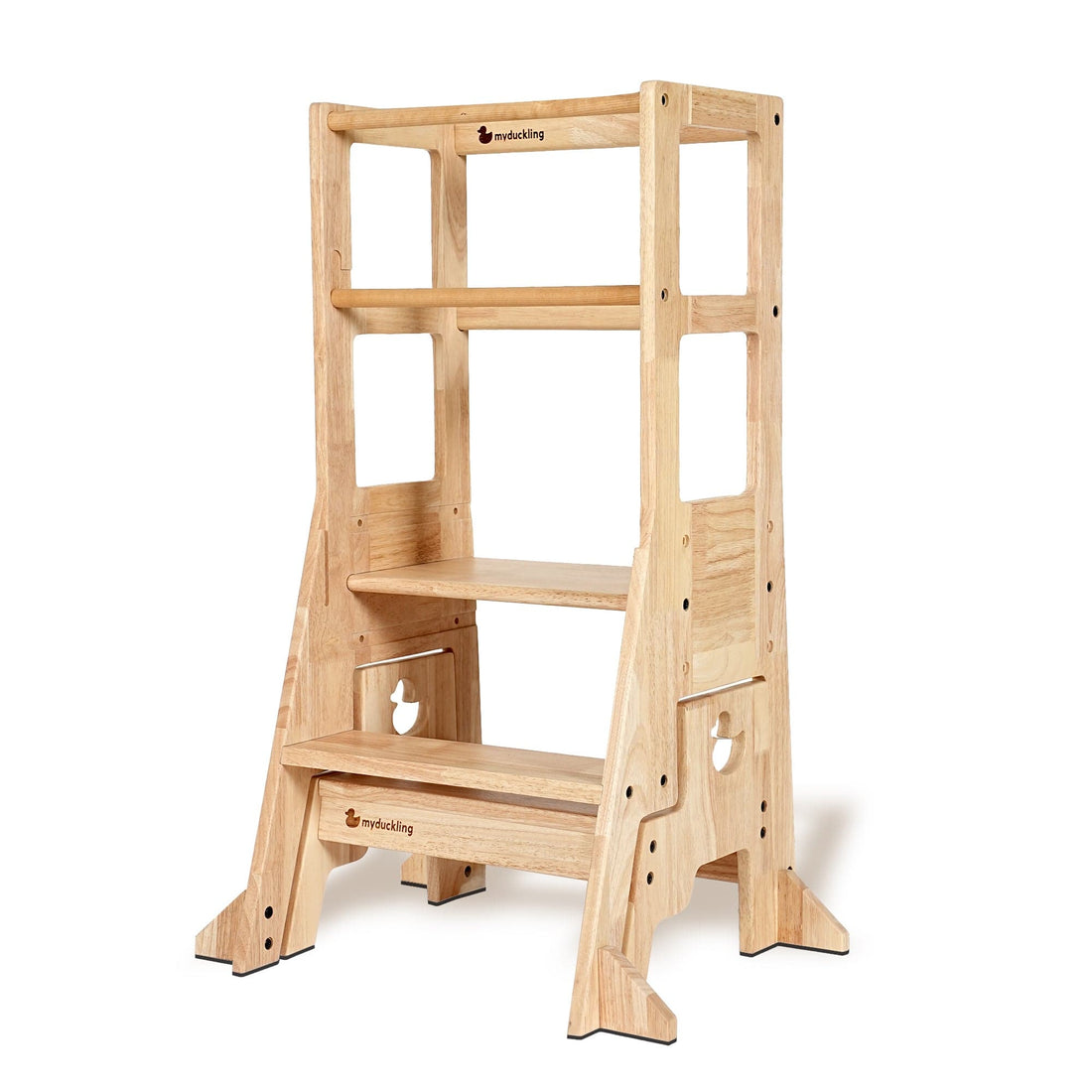 My Duckling Solid Wood Adjustable Learning Tower 3in1 - Deluxe (Duck Stool Handle)
