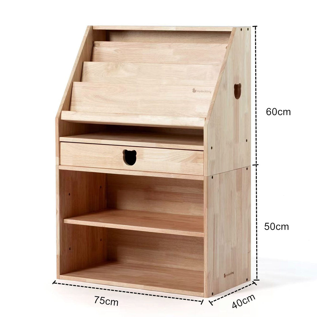 My Duckling Solid Wood 2in1 Display Bookcase (Bear)