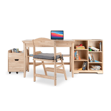 My Duckling Solid Wood Kids Study Desk & Chair Complete Set