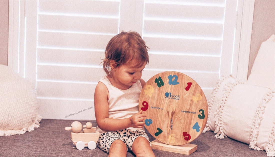 QToys Wooden Clocks