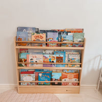 My Duckling NALA 3 Tier Adjustable Solid Wood Bookshelf