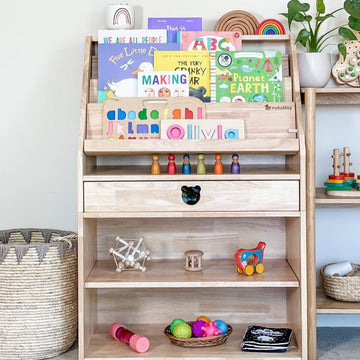 My Duckling Solid Wood 2in1 Display Bookcase (Bear)