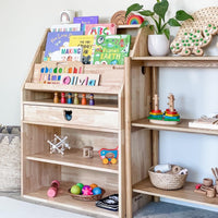 My Duckling Solid Wood 2in1 Display Bookcase (Bear)
