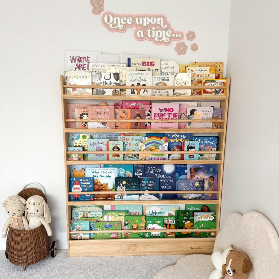 My Duckling NALA 5 Tier Adjustable Solid Wood Bookshelf