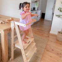 Toypark Folding Learning Tower - Natural (Mid August Pre-Order)