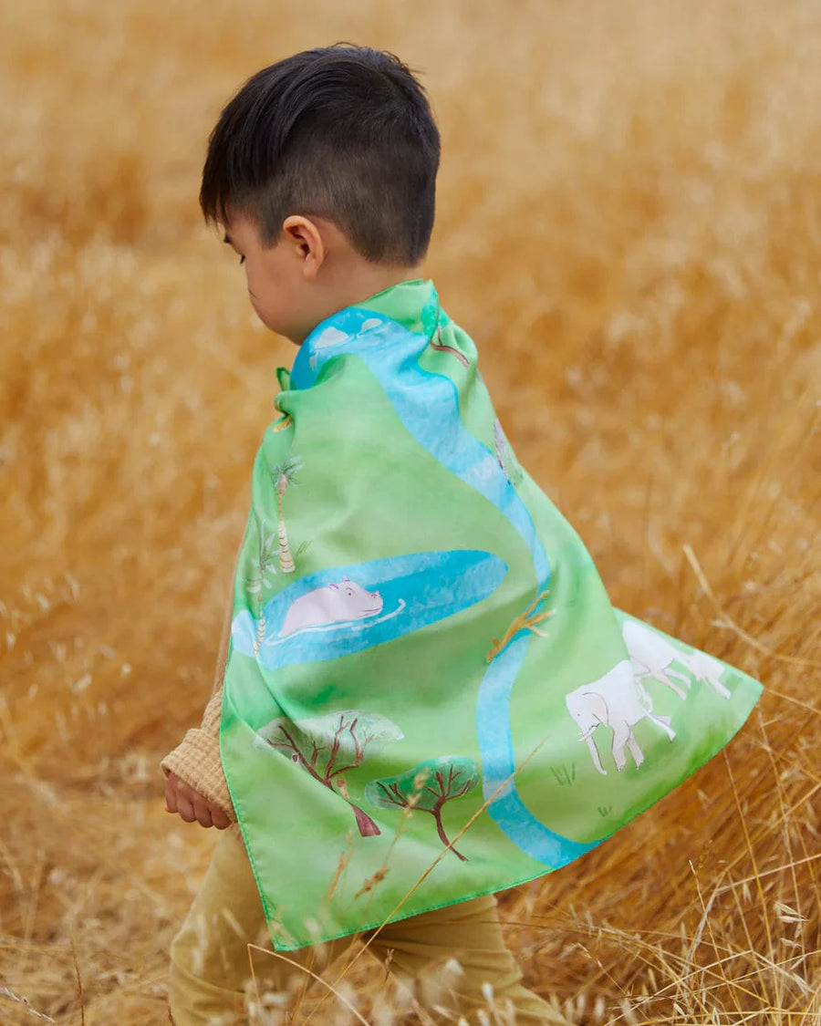 Sarah's Silks Mini Playsilk - Safari Playmap