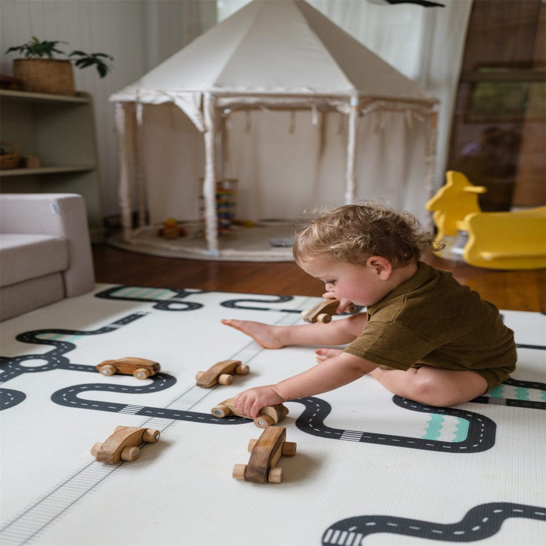QToys Wooden Car Play Set