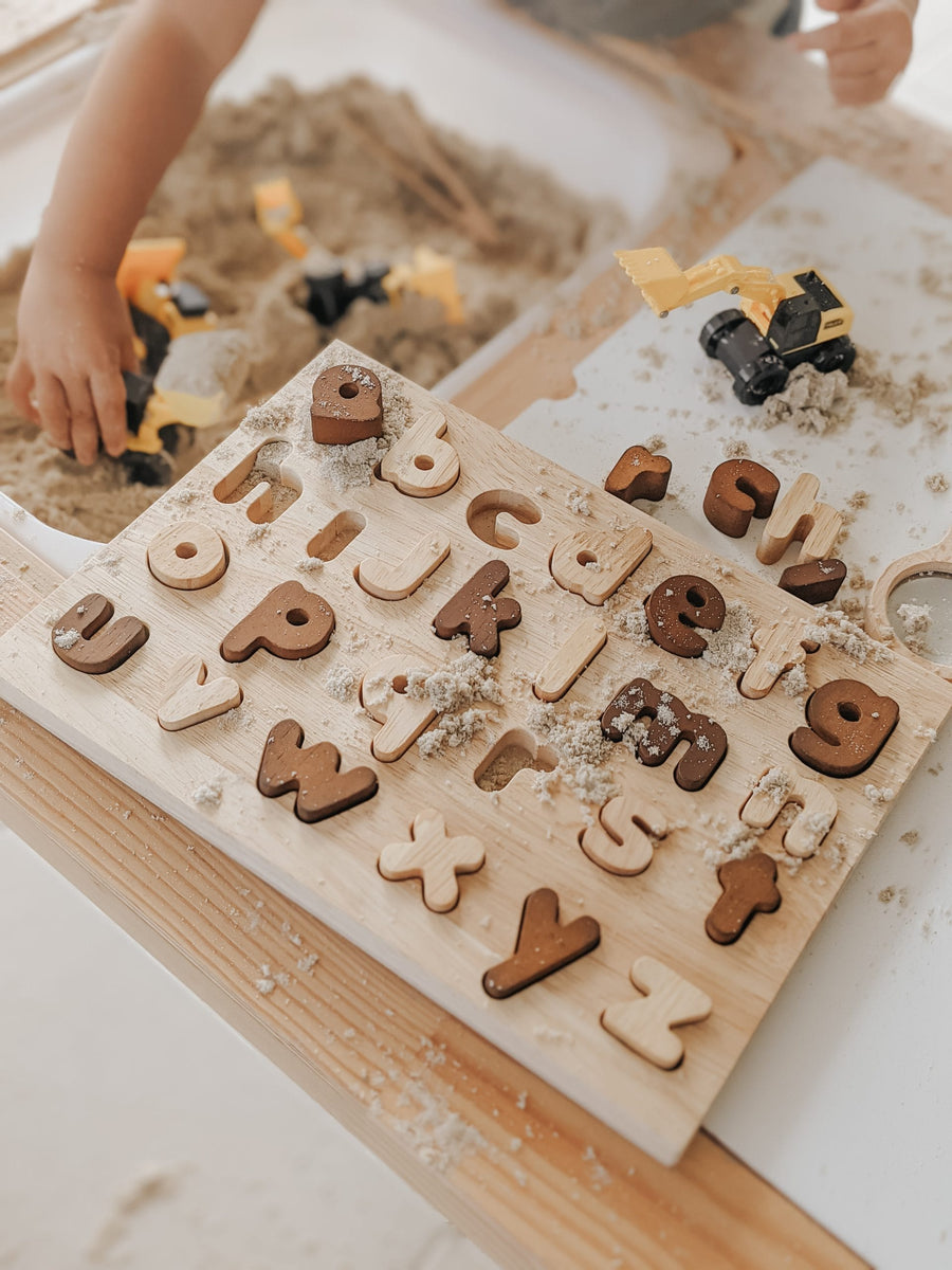 QToys Natural Lowercase Puzzle