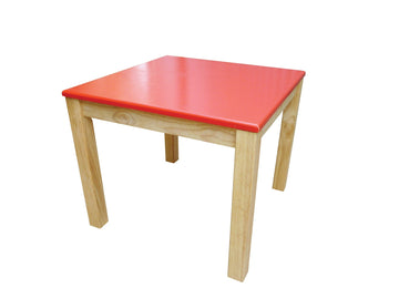 QToys Red Top Timber Table
