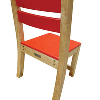 QToys Red Top Timber Table with 2 Matching Chairs